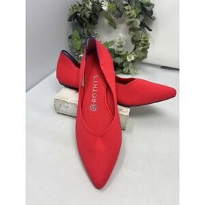 Rothy's Vibrant Red Pointed Flats 8.5